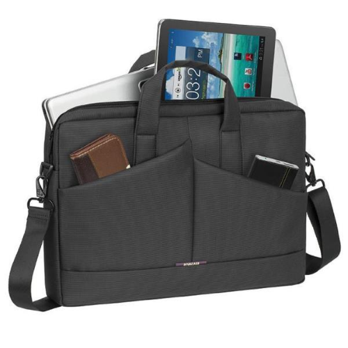 PRODOTTI COMPATIBILI RIVA CASE BORSA A TRACOLLA PER NOTEBOOK 15.6" IN POLIESTERE COLORE GRIGIO